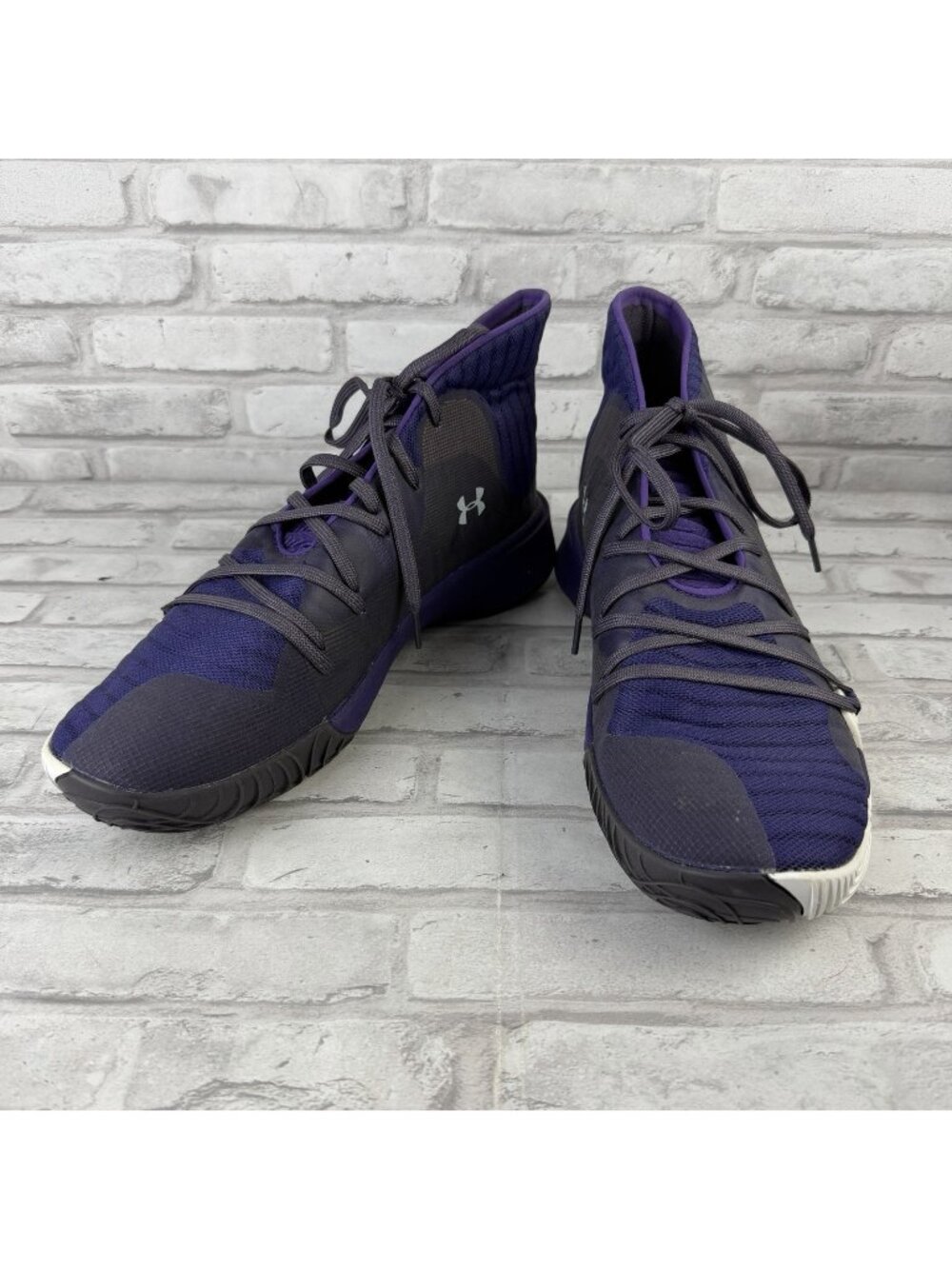 Under Armour Basketball Shoes Hi Top Mens Size 14 Purple